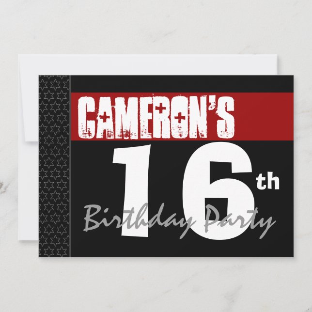 Invitation 16e anniversaire des Black Black White Stars moder (Devant)