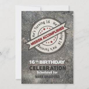 Invitation 16e anniversaire, Mission accomplie,