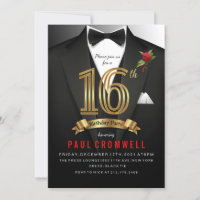 16e anniversaire Sweet 16 Tuxedo