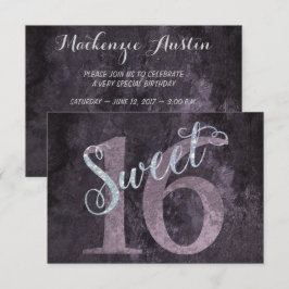 Invitation 16e Rose Dusty | Sweet 16 Parties scintillant d'ar