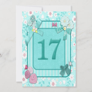 Invitation 17e anniversaire d'invitation