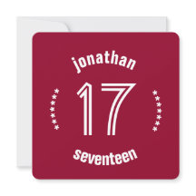 17e anniversaire Texte courbe Nom personnalisé D03