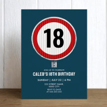 18th Birthday Speed Limit Sign - ANY AGE