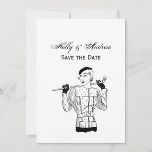 Invitation 1930 s Fashionable Lady Golfer avec le club de gol