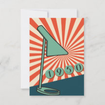 1950 Inspiré Invitation. Vintage et élégant