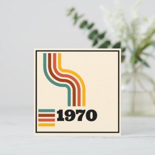 Invitation 1970 Anniversaire ou Réunion du Poster vintage rét