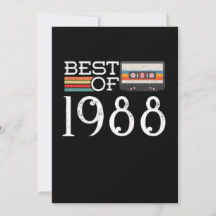 Invitation 1988 Vintage 22 et Birthday Anniversary