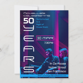 Invitation 1990s House Music 50e anniversaire
