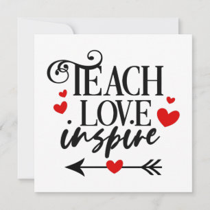 Invitation 1/2 Enseigner l'amour Inspirer Chemise maternelle 