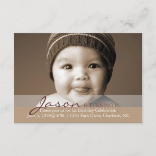 Invitation   1 de rotation de fête d'anniversaire