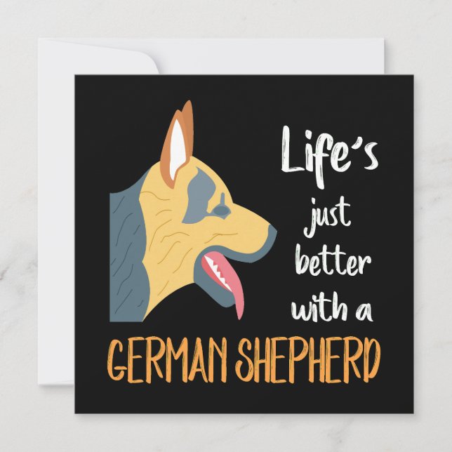 Invitation 1 Life's Just Better With A German Shepherd (Devant)
