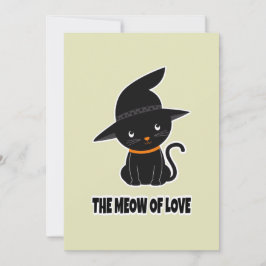 Invitation 1.mignonne belle chatte noire miow amour