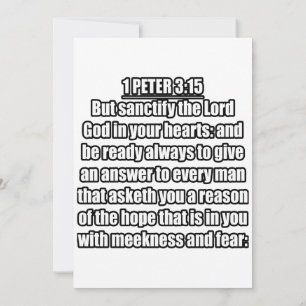 Invitation 1 Pierre 3:15 KJV Verset Biblique