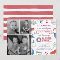 1er Anniversaire Américain Pour Jumeaux