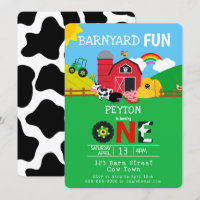1er Anniversaire Animaux de ferme Barnyard Fun Kid