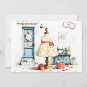 Invitation 1er Anniversaire Atelier Style noir et blanc