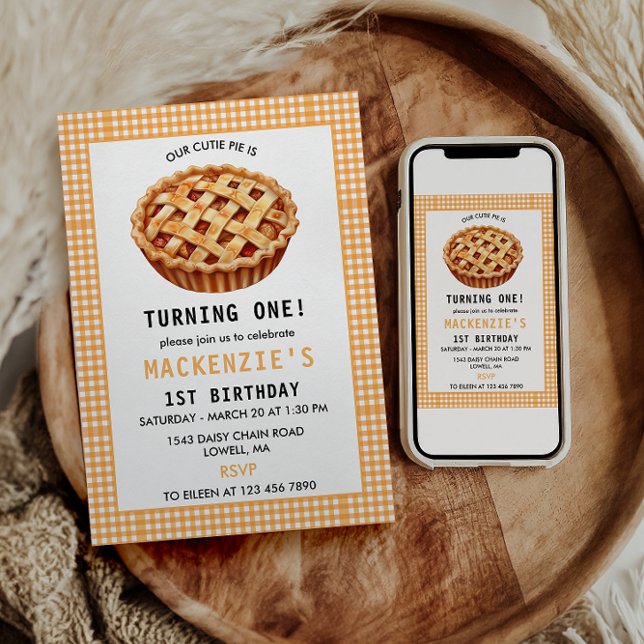 Invitation 1er anniversaire de la Cutie Pie (Créateur téléchargé)