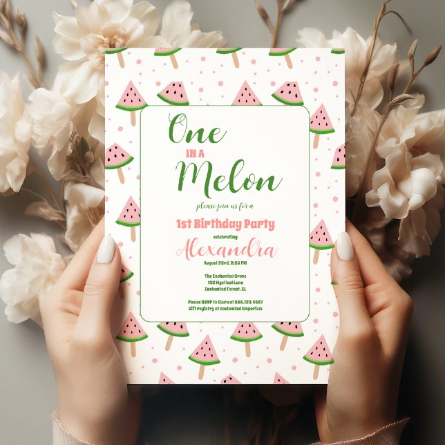 Invitation 1er anniversaire de la pastèque (Créateur téléchargé)