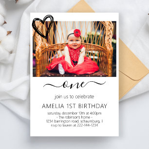 Invitation 1er Anniversaire Fête Fournitures Un an Anniversai