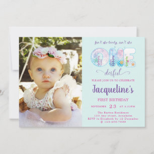 Invitation 1er Anniversaire Filles Sous La Mer Jolie