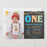 1er Anniversaire Invitation. Photo du premier anni