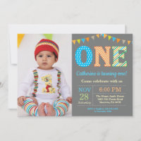 1er Anniversaire Invitation. Photo du premier anni