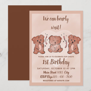 Invitation 1er Anniversaire - Nous pouvons attendre tôt Invit