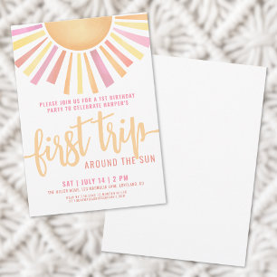 Invitation 1er Anniversaire Premier Tour Autour Du Soleil