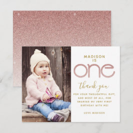 Invitation 1er anniversaire Rose Gold Parties scintillant Car