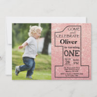 1er anniversaire Rose Gold Pink Parties scintillan