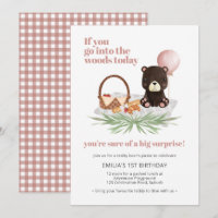 1er anniversaire Teddy Bear Pique-nique rose vérif