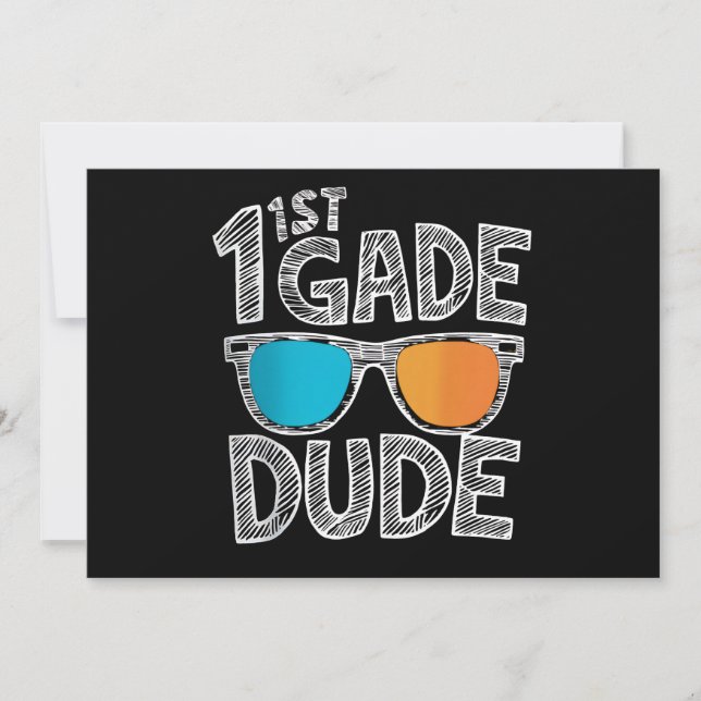 Invitation 1ère année Dué Retour à l'école Étudiant de premiè (Devant)