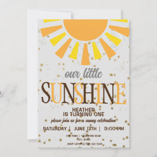 Invitation 1ère fête d'anniversaire personnalisée