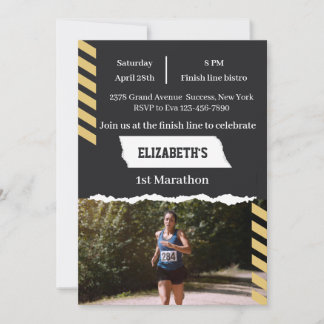 Invitation 1st Marathon Runner First Running Sport 26 2