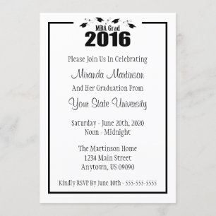 Invitation 2016 d'obtention du diplôme de diplômé