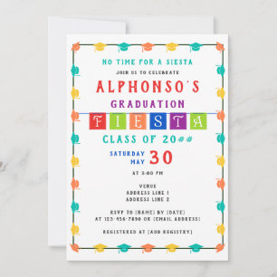 Invitation 2024 Colorful Mexican Fiesta Graduation Party