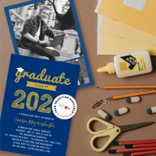 Invitation 2024 Graduate Sketch 3 Photo Moderne Grad Party