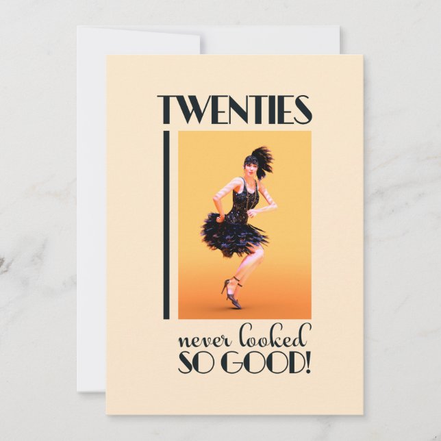 Invitation 20 ans Anniversaire Vintage Personnalisé (Devant)