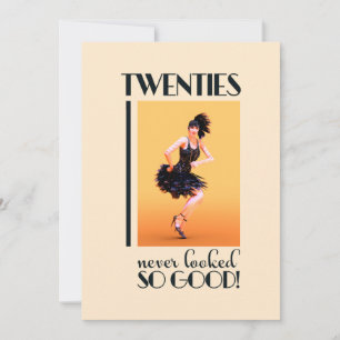 Invitation 20 ans Anniversaire Vintage Personnalisé