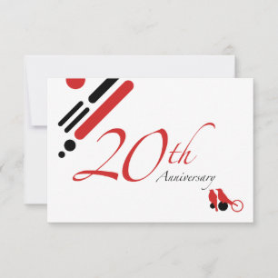 Invitation 20e anniversaire (oiseaux mod)