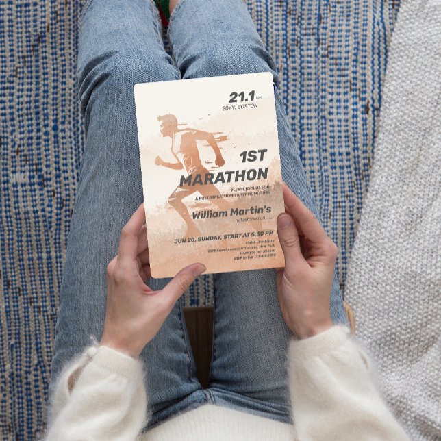 Invitation 21,1miles 1ST Marathon-Post Marathon Party (21.1miles 1ST Marathon-Post Marathon Party Invitation)