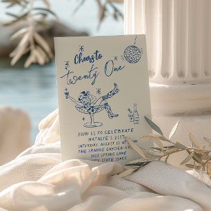 Invitation 21e anniversaire de fête de la côte de la vilebreq