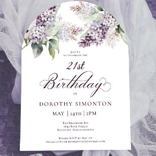 Invitation 21e Anniversaire de la Fleur Lilac de Printemps Vi