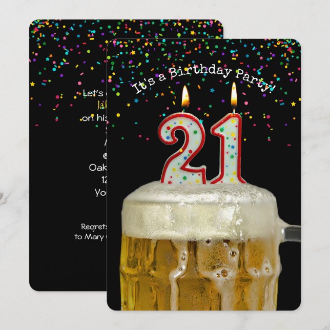 Invitation 21e anniversaire fête de la bière (Devant / Derrière)