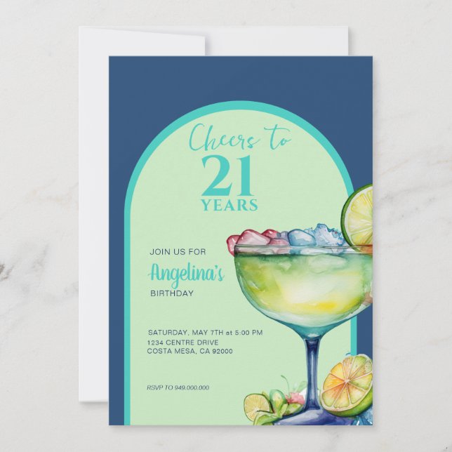 Invitation 21e anniversaire Margarita (Devant)