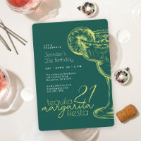 21e anniversaire Moderne verte Margarita Fiesta