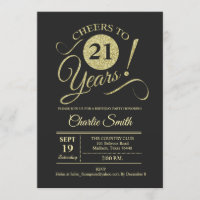 21e fête d'anniversaire - Chalkboard Gold