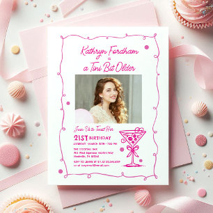 Invitation 21e fête d'anniversaire Photo Espresso Martini