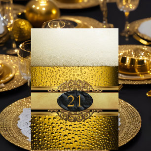 Invitation 21e Mans Beer Black Gold fête d'anniversaire