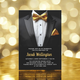 Invitation 21ème événement d'anniversaire Black and Gold de T